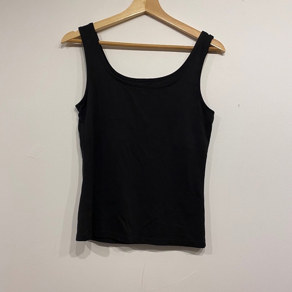 White House Black Market Tops - **$5 SALE** White House Black Market Black Stretchy Scoop Neck Shell Tank Top M